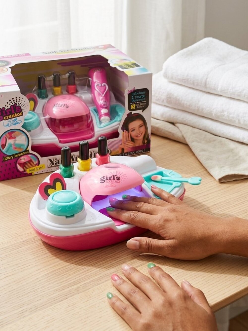 Girl's Nail Art Studio Kit – DIY Manicure & Pedicure Set